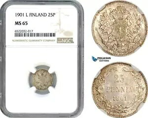 AI059AtBhAjRC 2 BVAA25 Penni? 1901 LAwVL NGC MS65