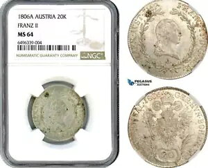 AH506AI[XgAAtc IIA20 NCc@[ 1806 AAEB[ǁAVo[ANGC MS64Agbv