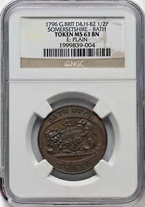 �p�� - �T�}�Z�b�g�V���[ - 1796 �o�X 1/2 �y�j�[ �g�[�N�� - NGC MS63 BN - ����̂���\��!
