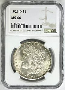 1921 D $1 �����K�� �V���o�[ �_���[ MS64 NGC �F�背�A�R�C�� �f���o�[������ CHBU
