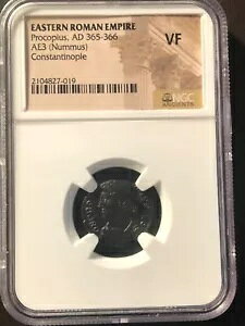 �v���R�s�E�X �����[�}�鍑 AD 365-366 NGC VF AE AE3 �k���X �u�����Y �R���X�^���e�B��