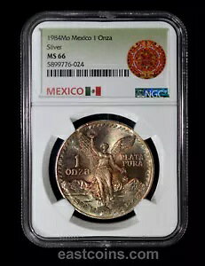 NGC MS66 1984 Mo Mexico 1 �V���o�[�I���U�A�������܂����I