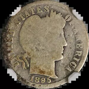 1895-O Barber Dime NGC AG �ڍ׃L�[���t - ������͓̂��!