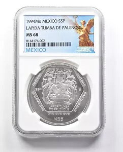 1994 Mo ���L�V�R 5 �y�\ �V���o�[ ���s�_ �g�D���o �f �p�����P MS68 NGC *0395