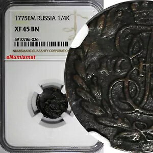 ���V�A �G�J�`�F���[�i 2 �� 1775 EM 1/4 �R�y�b�N �|�V���J NGC XF45 BN ���A C# 55.3 (026)
