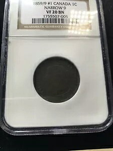 1859 N9/9 (DPN#1) NGC Ji_YA[W 1 ZgA**VF-20**