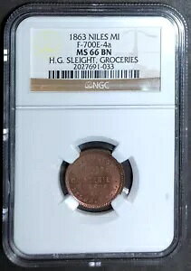 iCY ~VKHiq F-700E-4a 1863 NGC MS66BN
