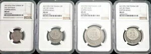1950年、チュニジア(フランス保護領)。パターン 5、20、50、100 フラン。 NGC MS63-65