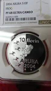 ARUBA �J���r�A�� �I�����_ �_�b�` 10 �t������ 2004 �V���o�[ NGC PF PR 68 �t���b�O