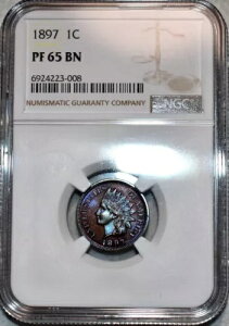 NGC PF-65 BN 1897 CfBA wbh ZgAS[WXȃg[A[ʉHꂽWF v[tI