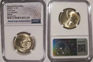 2024 P �C���m�C P �C�m�x�[�V���� �h�� $1 NGC MS 67 �X�`�[�� �v���E�̍ŏ��̃����[�X