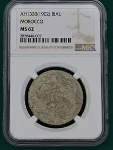 1902 bR AH1320 1 Vo[ AANGC ɂ MS 62 Ɋit