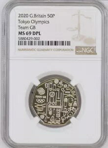 GBR 2020 - �����I�����s�b�N�A�`�[�� GB BUNC 50p - NGC MS69 DPL�B�g�b�v�|�b�v