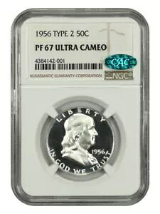 1956 50C �^�C�v 2 NGC/CAC PR67DCAM - �t�����N���� �n�[�t�_���[