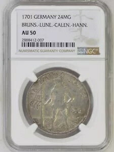 1701 �h�C�c�B �u�����Y�E�B�b�N-�����[�l�u���N-�J�����x���N-�n�m�[�o�[ 24 MrgSilver NGC AU-50