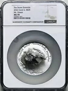 2022 $25 �N�b�N���� 5 �I���X �V���o�[ �U �Z�u�� �T�~�b�g �}�E���g �r���\�� NGC MS70 ~���[ �|�b�v