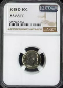 2018 D ���[�Y�x���g �_�C�� NGC MS68 FT MAC �i��??