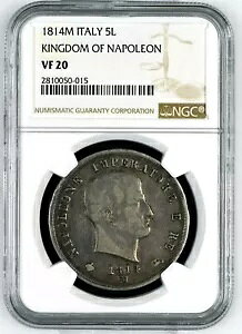 *** NGC *** �C�^���A - �i�|���I�� *** 5 ���� 1814-M *** VF20 *** CV $1500 RR!*** g13