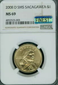 2008 D SACAGAWEA LABEL h NGC MS69 SMS MAC ōO[h MAC X|bgXB
