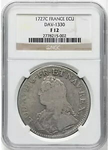 �t�����X 1727 LOIUIS XV ��K�͖�� ECU - DAV 1330 NGC FINE 12