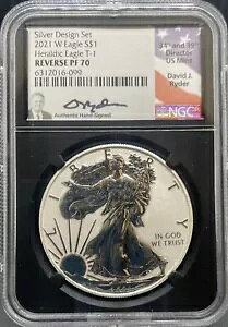 2021-W T1 �V���o�[ �C�[�O�� ���o�[�X PR70 �u���b�N �R�A �f�r�b�h ���C�_�[ �T�C������ REV PF70 NGC (