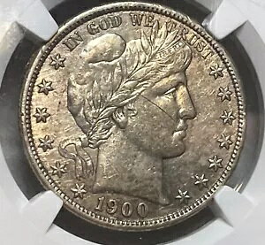 1900-S Barber Half Dollar - �����ȃx�^�[�f�C�g 50C�B NGC AU-�ڍ�
