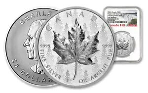 2024 �J�i�_ $20 1 �I���X �V���o�[ ���[�v�� ���[�t UHR �p���Z�[�e�B���O �t�H���X�g NGC PF70 FDOI �����ς�