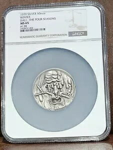 1979 NGC MS 65 SPAIn 2.3 �I���X �V���o�[ �uWINTER�v �T���o�h�[�� �_�� �f�U�C�� #138