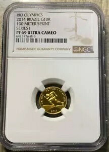 2014 �u���W�� 10 ���A�� �����_�� 2016 �N���I�I�����s�b�N 100 ���[�g�����[�X NGC PF69UC