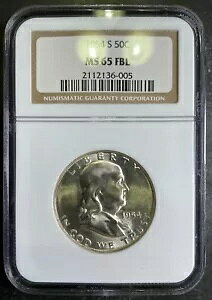 NGC MS65 FBL 1954-S tN n[t_[ tx C MS BU tXeB `CX A1