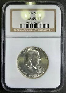 NGC MS65 FBL 1954-S tN n[t_[ tx C MS BU tXeB `CX A1
