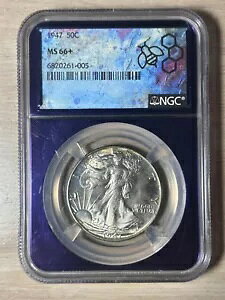 1947 �E�H�[�L���O ���o�e�B �n�[�t�_���[ NGC MS 66 Plus TraderBea �J�X�^�� �R�A