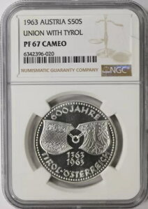 1963 �I�[�X�g���A 50 �V�����O ���j�I���A�`���� NGC PF67 CAMEO