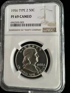 NGC PF69 �J���I 1956 �^�C�v 2 �t�����N���� �n�[�t�_���[ CAM PR �v���[�t