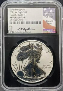 2021-W T1 �V���o�[ �C�[�O�� ���o�[�X PR70 �u���b�N �R�A �f�r�b�h ���C�_�[ �T�C������ REV PF70 NGC (