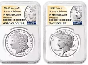 2024 S ���[�K�� & �s�[�X �V���o�[ �_���[ $1 NGC PF70 Ultr Cameo Advance �� AR% �������[�X