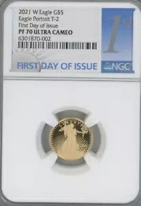 2021 W Eagle G$5 Eagle Portrait T-2 F.D.O.I NGC PF70 UC 1st