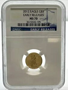 2012 $5 1/10 IX AJ S[h C[O AGE NGC [X MS70 MS 70 WHDRAW