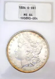 モーガン シルバー ドル 1884 O 古い石鹸箱 NGC MS 64++++ モンスターアンダーグレード