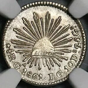 1861-Ga NGC MS 63 LVR 1/2 A OA_n Lbv CY Vo[ RC (22041402C)