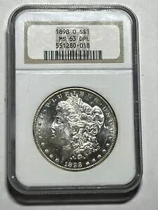 1898 O モーガン ダラー NGC MS-63 DPL ファッティ ホルダー ストロング ストライク アメイジング ミラー