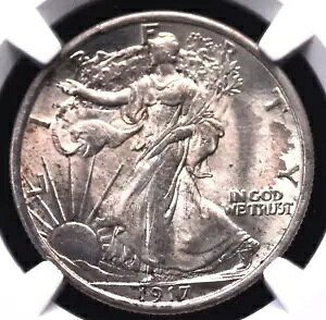 1917 �E�H�[�L���O ���o�e�B �n�[�t�_���[ NGC MS 63 �V���o�[ �T�e���̂悤�Ȃ킸���Ƀ}�b�g�Ȏ���