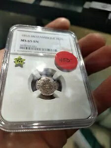 モザンビーク 1853 リアル NGC MS65 トップ ポップ