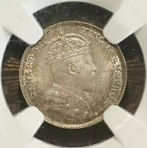英国香港 5 セントキング エドワード 7 世 NGC シルバー マネー コイン 1905