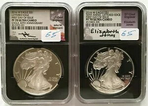 2016-W �v���[�t �A�����J�� �V���o�[ �C�[�O�� 2 �R�C���Z�b�g NGC PF70 FDI