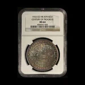 1933 ���I�̐i�� 1 �I���X �s���A �V���o�[ NGC MS64 CO HK-870 SC$1 - �����D US
