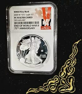 NGC �� PF70 �E���g�� �J���I 2020-W V75 �v���C�x�[�g �V���o�[ �C�[�O�����������[�X ��񎟐��E���̏I��