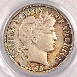 1905-O バーバーダイム「マイクロ O」 PCGS VF30 素晴らしいカラー! #CJD10