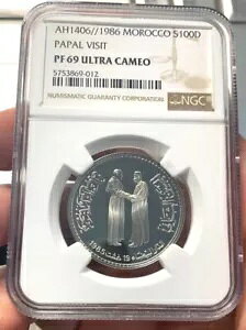 1986 �����b�R 100 �f�B���n�� �V���o�[ �v���[�t NGC PF69UC ���c�K��
