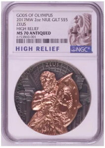 NGC MS70 2017 �j�E�G �I�����|�X�̐_�X *ZEUS* ���������[�t 2�I���X �V���o�[ �R�C��